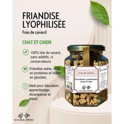 friandise lyophilisée foie de canard