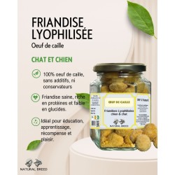 friandise lyophilisée oeuf de caille