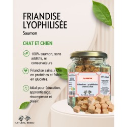 friandise lyophilisée saumon