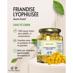 friandise lyophilisée jaune d'oeuf