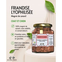 friandise lyophilisée magret de canard