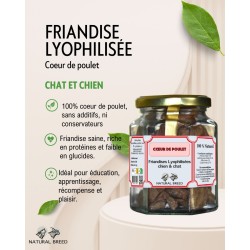 friandise lyophilisée coeur de poulet