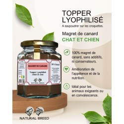 Topper lyophilisé - Magret de canard - Chat&Chien