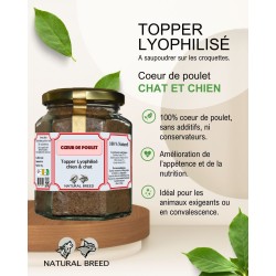 Topper lyophilisé - Cœur de poulet - Chat&Chien