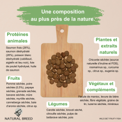 Croquettes chien poisson sans céréales pauvre en glucides | Wild Diet Fish