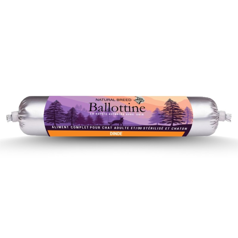 Saucisse pour chat à la dinde | Ballottine Natural Breed