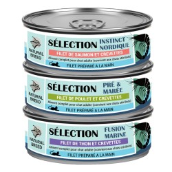 Pack Humide Chat - Sélection (filet) – 3 Recettes x12 (36 portions)