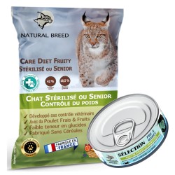 Pack Bi-Nutrition Chat – Care Diet Fruity + Sélection | Natural Breed