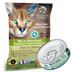 Pack Bi-Nutrition Chat – Wild Diet Fruity + Sélection | Natural Breed