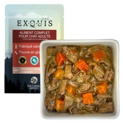 Exquis effiloché saumon alimentation complète chat humide