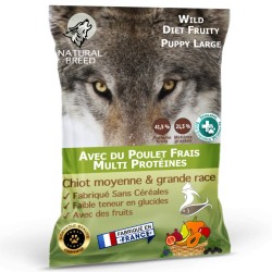 Bi Nutrition sur mesure: Croquettes Wild Diet Fruity 22,8kg + Ballottines Fraîches x48