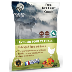 Pack Bi Nutrition sur mesure: Croquettes Fresh Diet Fruity 11,4kg + Saucisses Fraîches x36