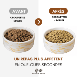 Topper Lyophilisé Poulet & Saumon au Catnip pour Chat | Natural Breed