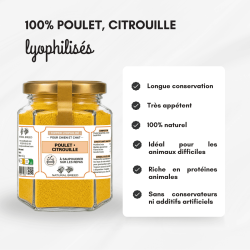 Topper Lyophilisé Poulet Citrouille pour Chien et Chat | Natural Breed