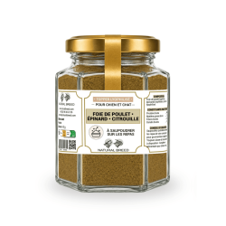 Topper Lyophilisé Foie de Poulet Épinard Citrouille pour Chien et Chat | Natural Breed