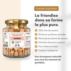 Friandises lyophilisées au saumon pour chien et chat | Natural Breed
