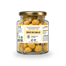 Friandises lyophilisées au jaune d'oeuf de caille pour chien et chat | Natural Breed
