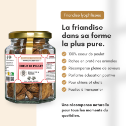 Friandises lyophilisées au cœur de poulet pour chien et chat | Natural Breed