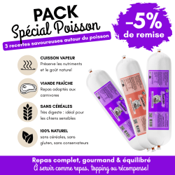 PACK Fish sausages - Complete dog food