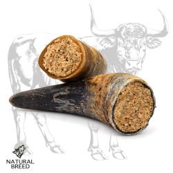 Corne de boeuf fourrée | Friandise naturelle pour chien - Natural Breed